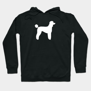 White Standard Poodle Silhouette Hoodie